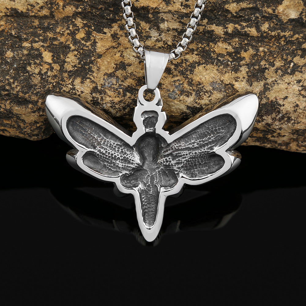 Viking Style Moth Skull Necklace