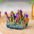 Natural Crystal Electroplating Colorful Cluster Ornaments