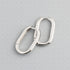 S925 Silver Simple Glossy Oval Shape Zircon Earrings
