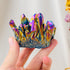 Natural Crystal Electroplating Colorful Cluster Ornaments