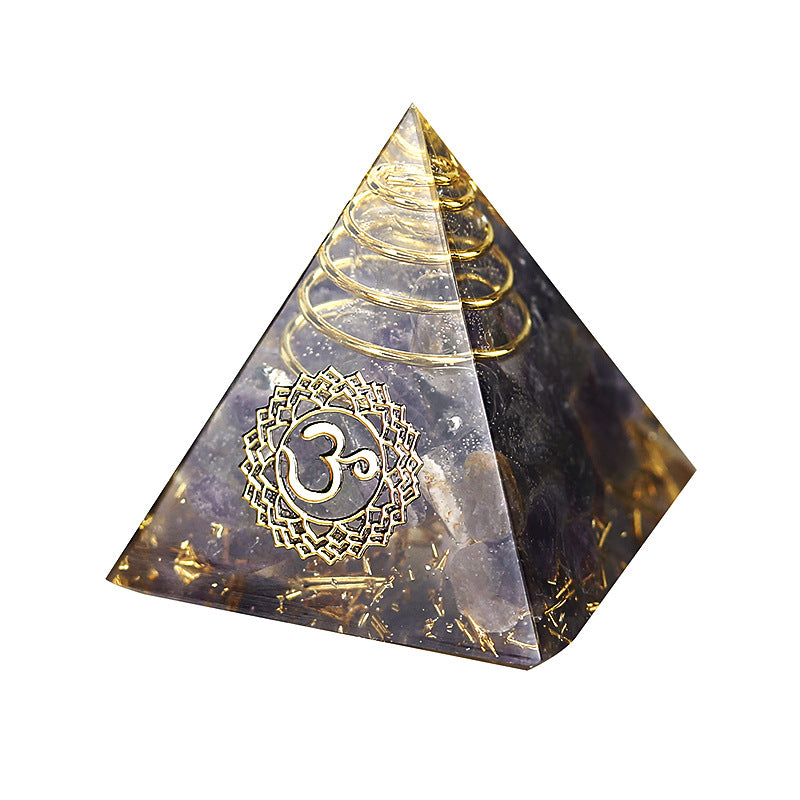 Crystal Gravel Pyramid Epoxy Ornaments