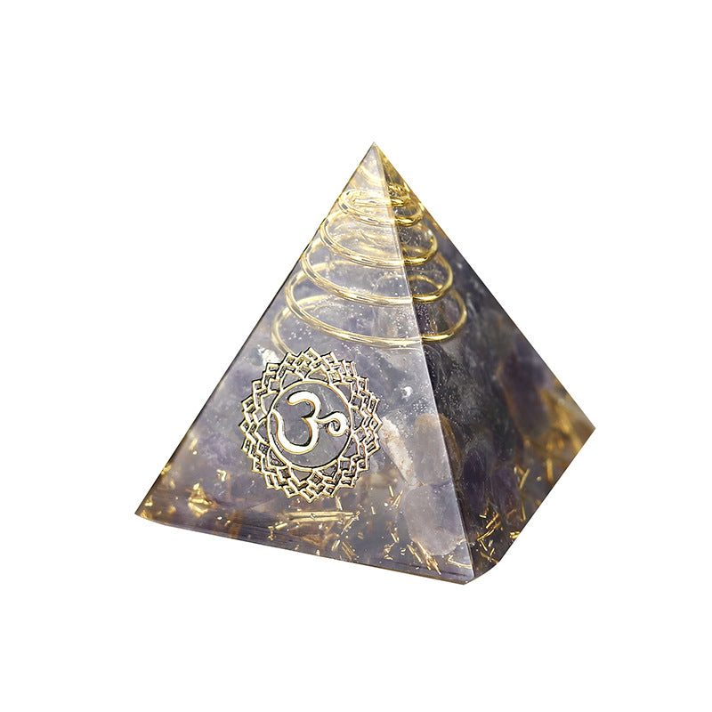 Crystal Gravel Pyramid Epoxy Ornaments
