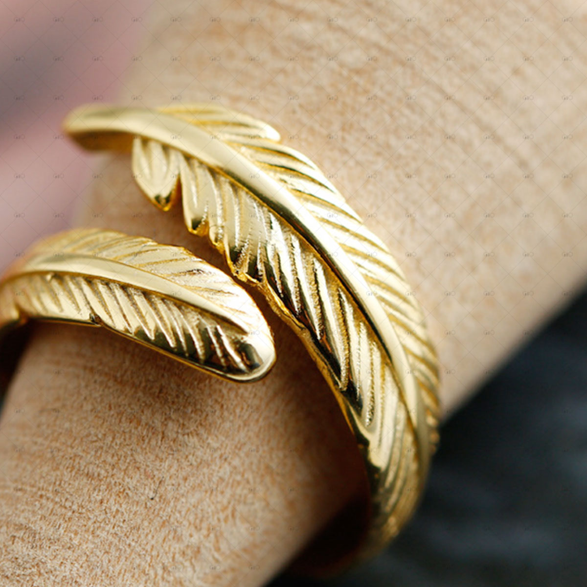 S925 Silver Fantasy Feather Shape Ring