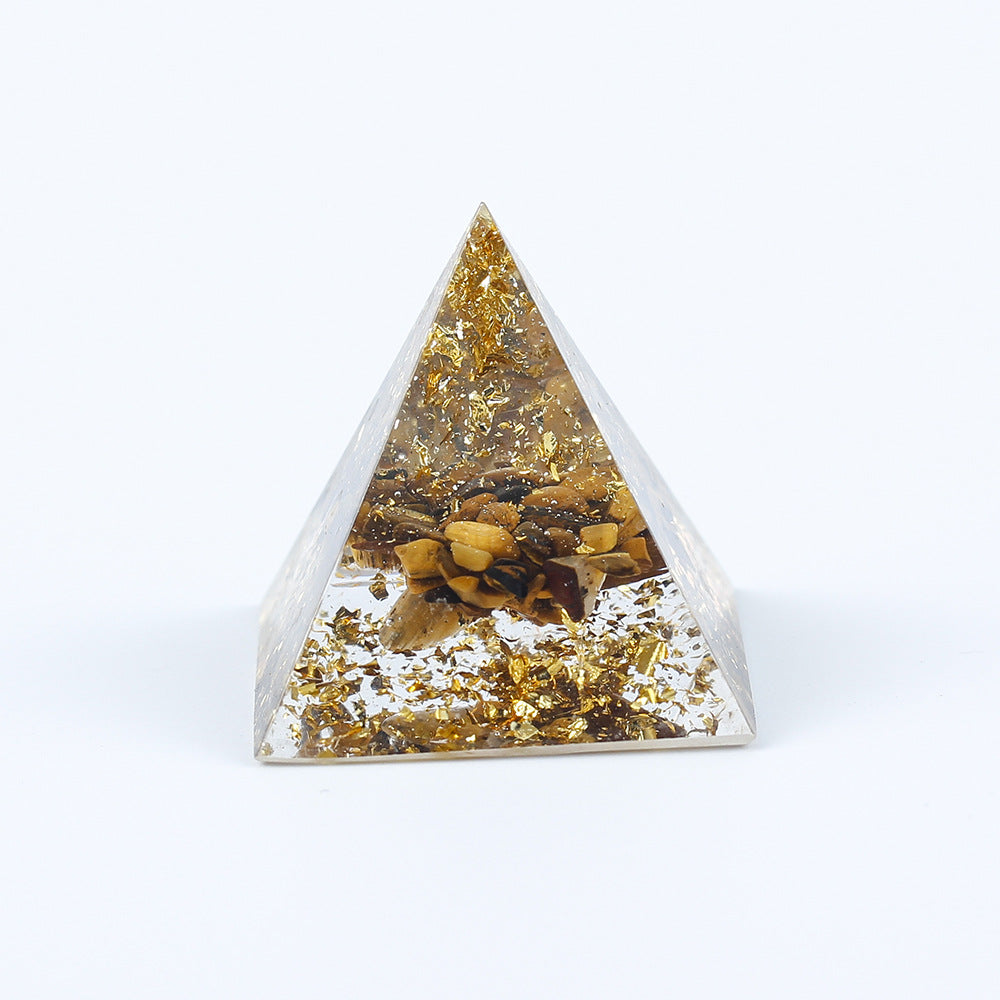 Crystal Epoxy Gravel Pyramid Ornaments