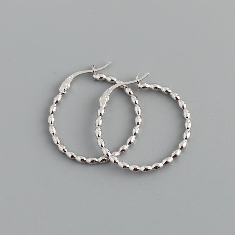 S925 Silver Twist Gold Earrings