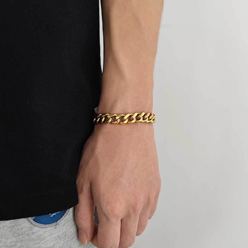 Unisex Six Sided Cuban Chain Bracelet