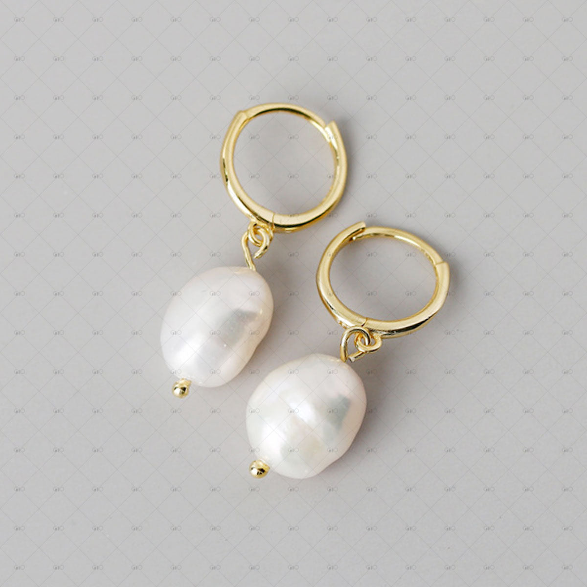 S925 Silver Baroque Freshwater Pearl Stud Earrings