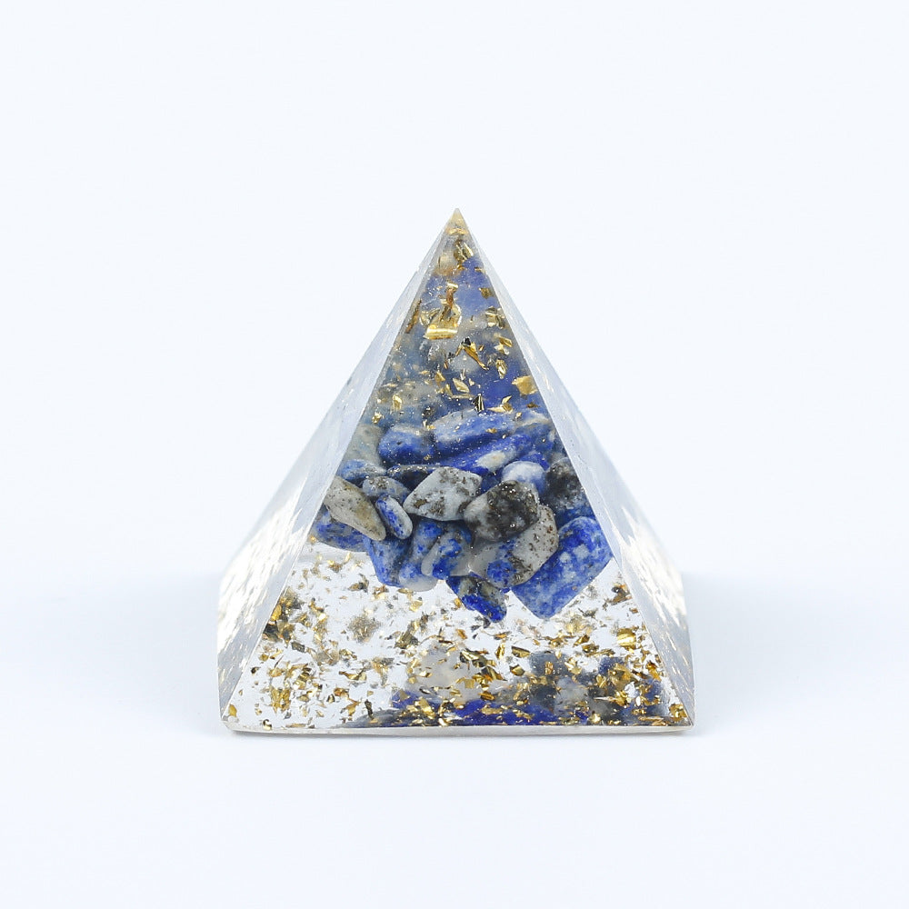 Crystal Epoxy Gravel Pyramid Ornaments