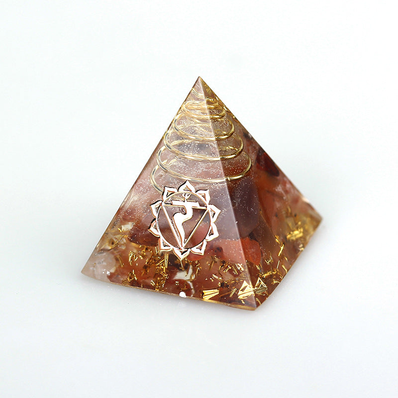 Crystal Gravel Pyramid Epoxy Ornaments