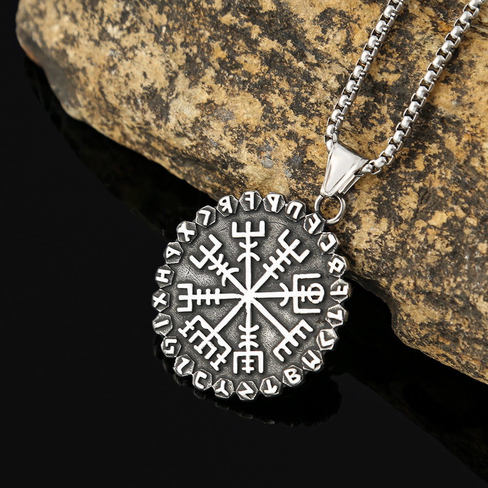 Viking Style Compass Necklace