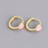 S925 Silver Love Shape Multi-Color Oil Drop Round Earrings