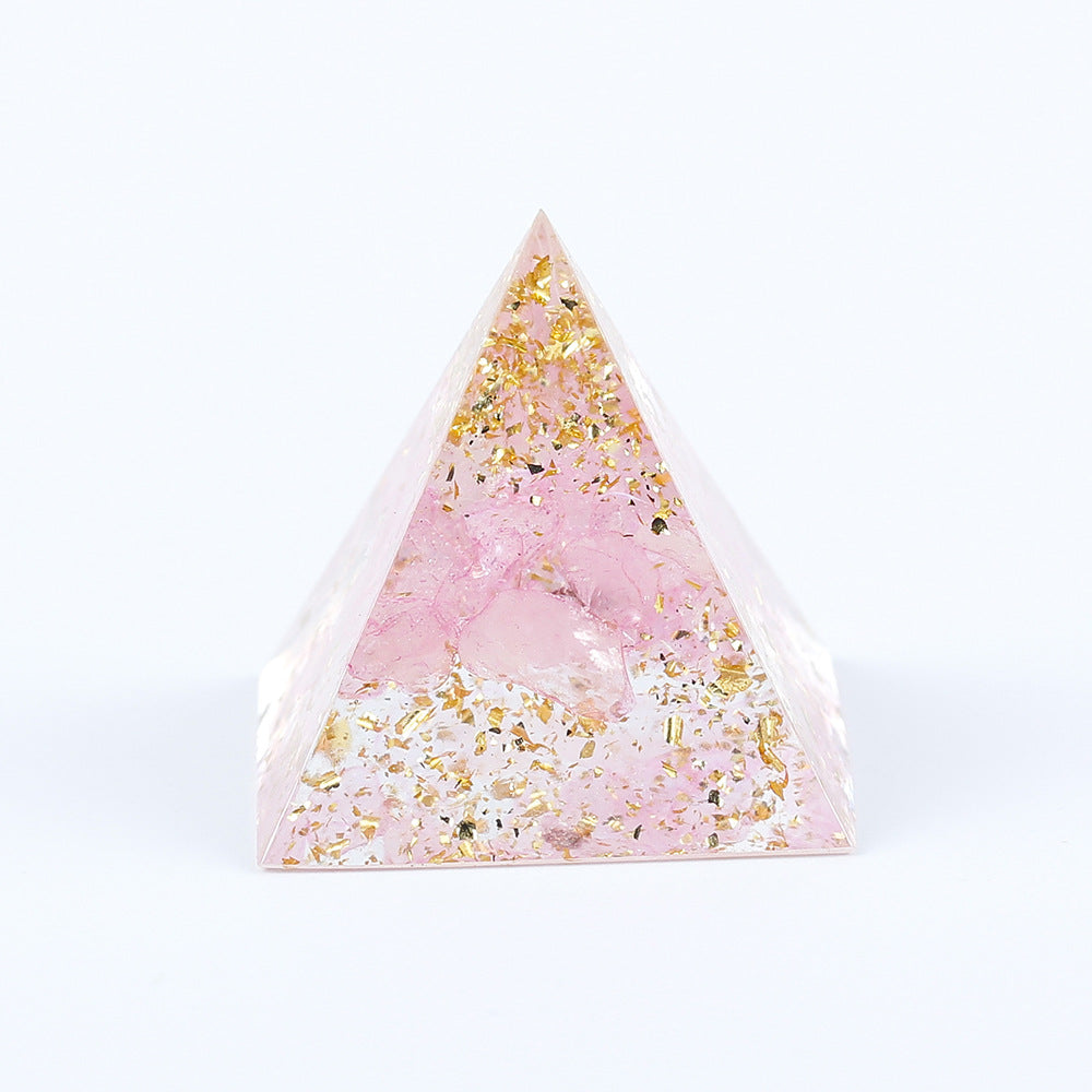 Crystal Epoxy Gravel Pyramid Ornaments