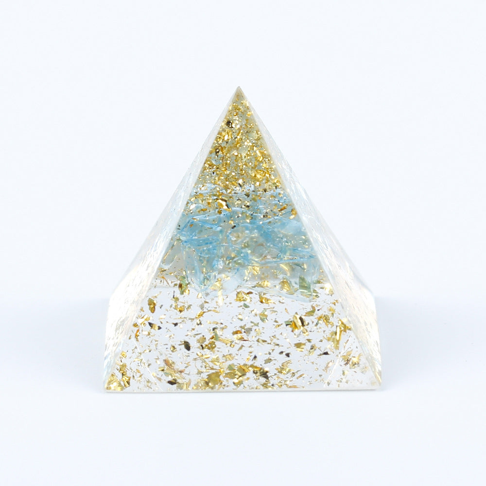 Crystal Epoxy Gravel Pyramid Ornaments