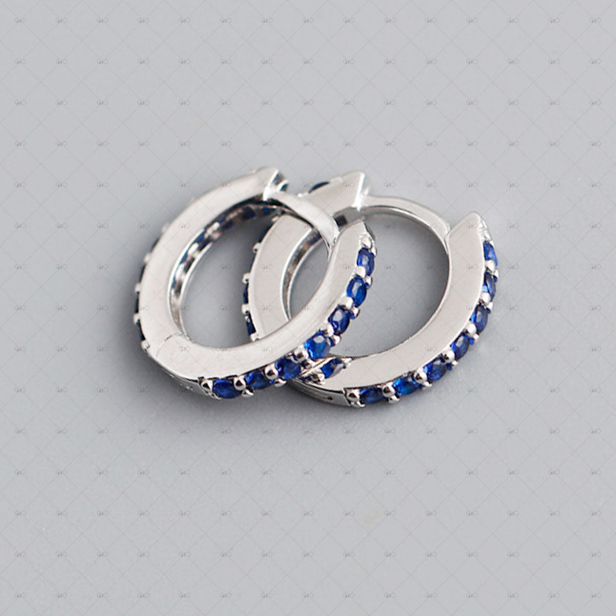 S925 Silver Round Multi-color Zircon Earrings