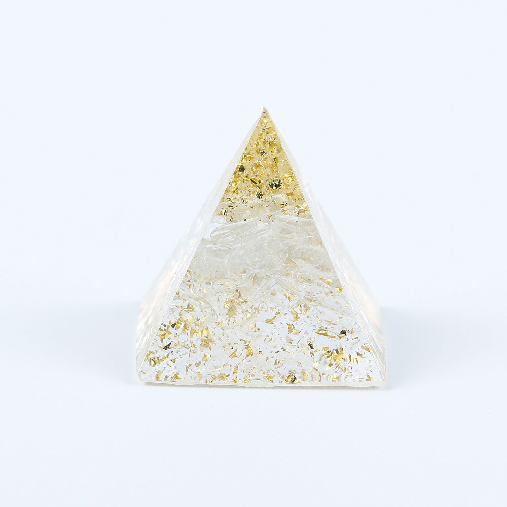 Crystal Epoxy Gravel Pyramid Ornaments