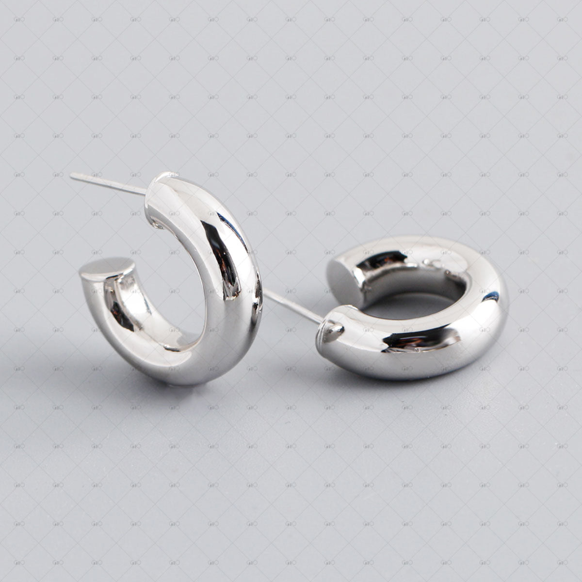 S925 Silver Geometric Circle Earrings