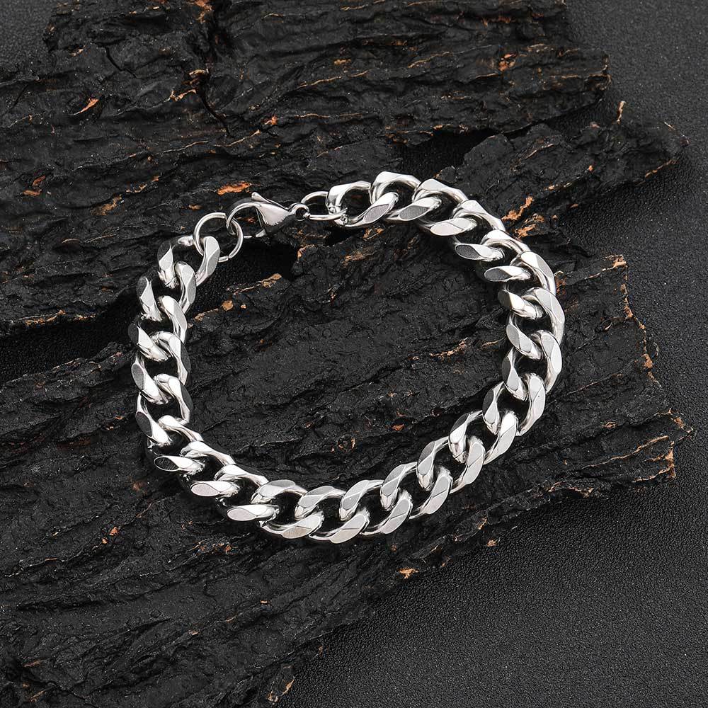 Unisex Six Sided Cuban Chain Bracelet