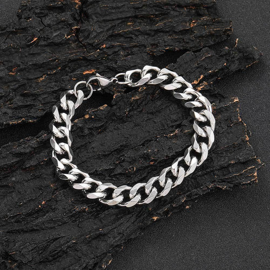 Unisex Six Sided Cuban Chain Bracelet