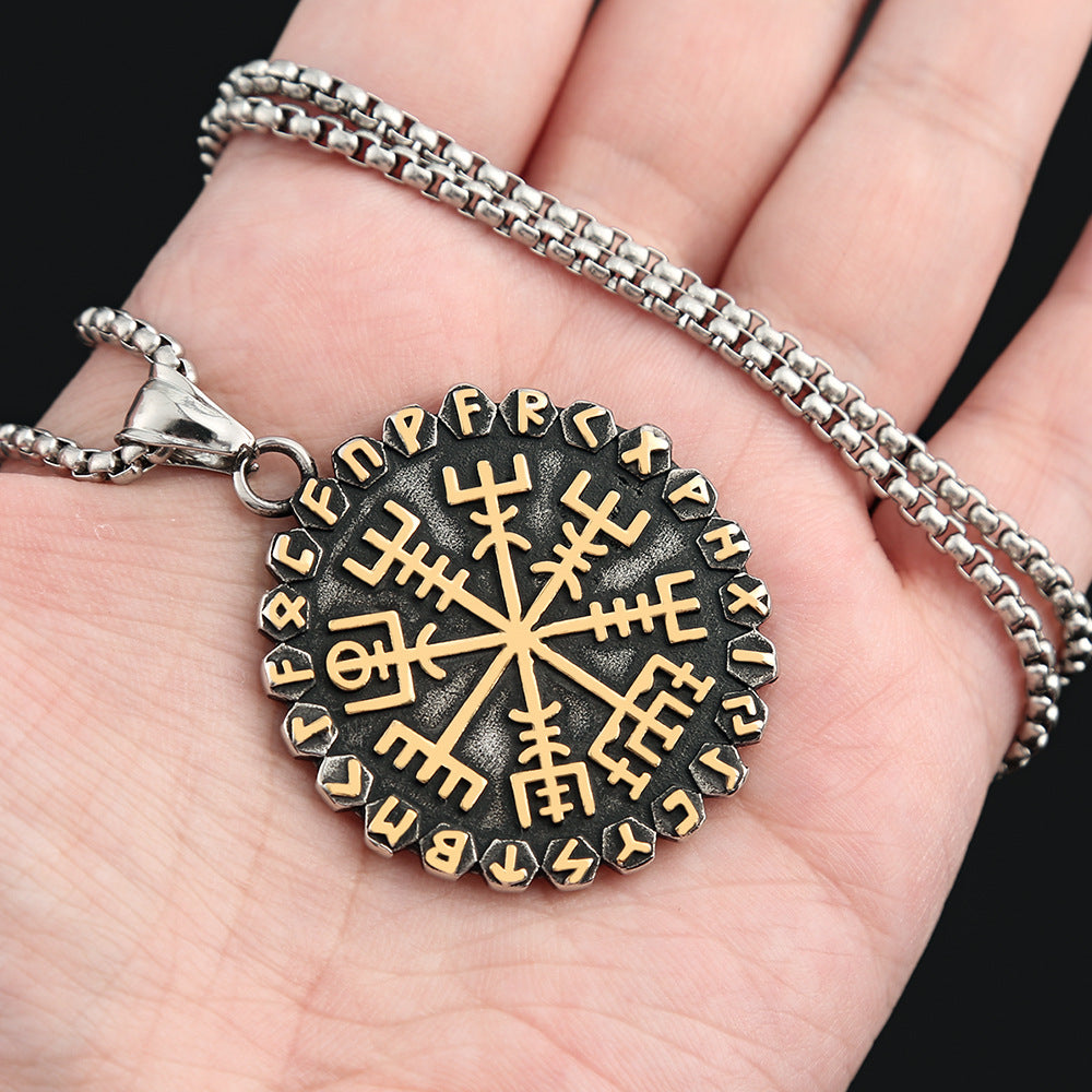 Viking Style Compass Necklace