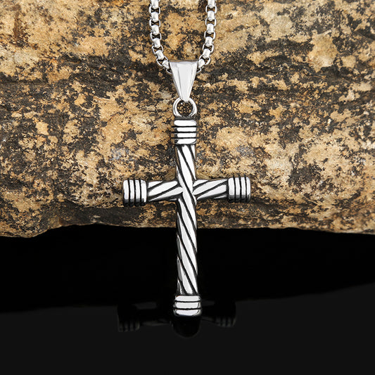 Men's Viking Hip Hop Cross Necklace