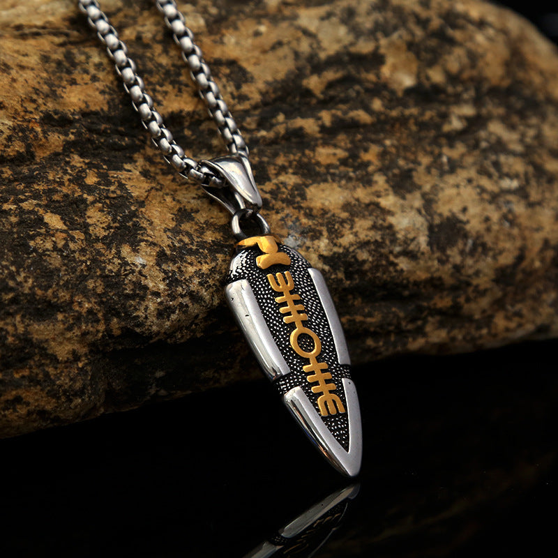 Viking Style Arrow Triangle Logo Necklace