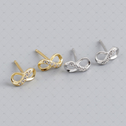 S925 Silver 8-Shape Zircon Earrings