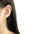 S925 Silver Geometric Zircon Round Earrings