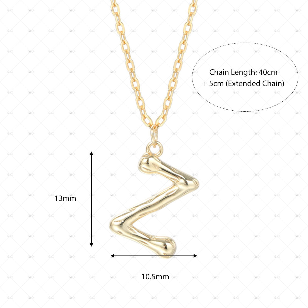 S925 Silver 26 Letter Shaped Pendant Necklace