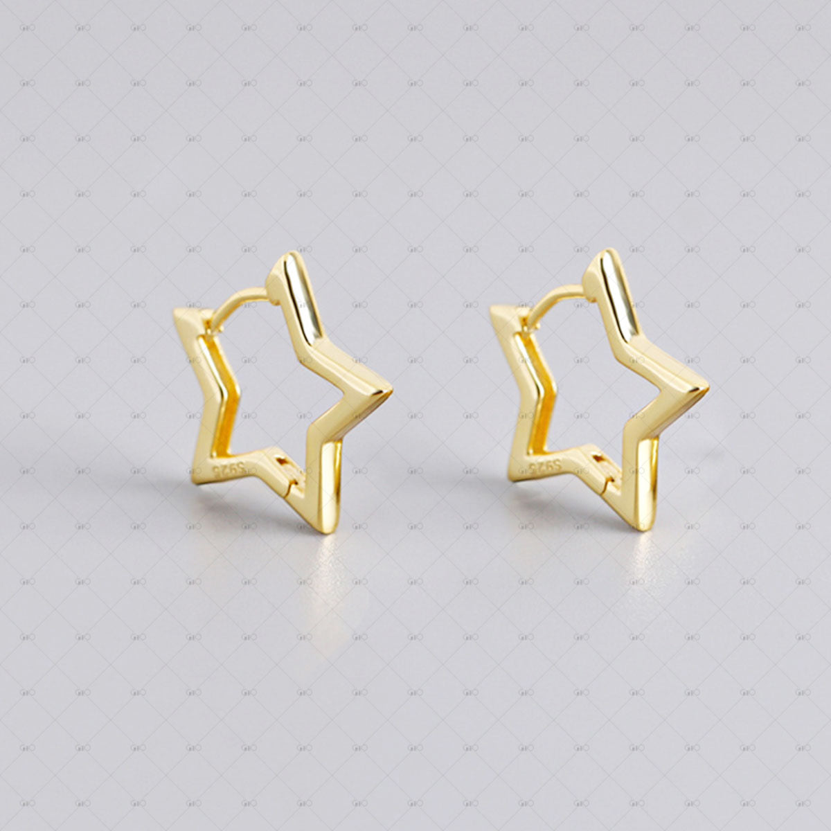 S925 Silver Five-pointed Star Shape Earrings