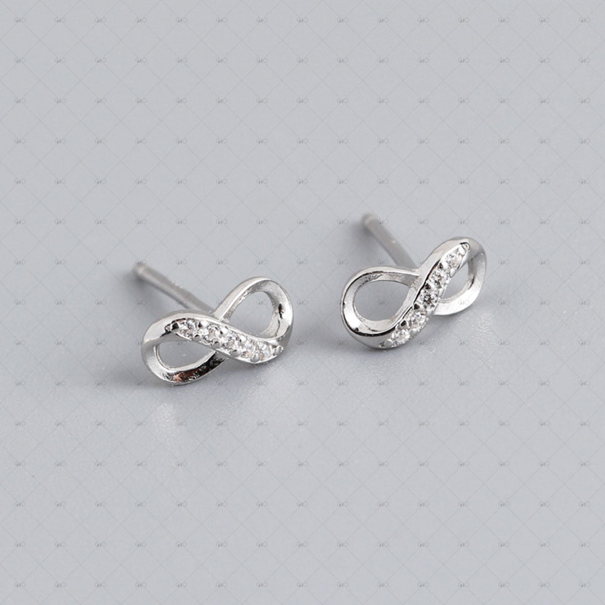 S925 Silver 8-Shape Zircon Earrings