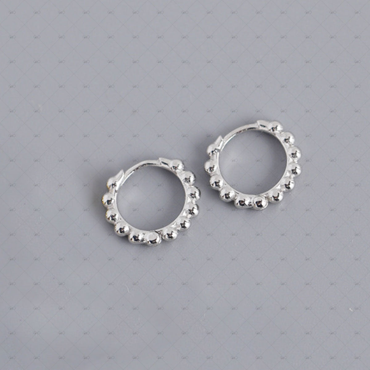 S925 Silver Round Bead Style Earrings