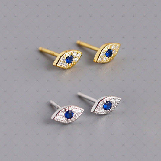 S925 Silver Devil's Eye Zircon Earrings