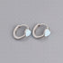 S925 Silver Love Shape Multi-Color Oil Drop Round Earrings