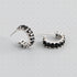 S925 Silver Square Multicolor Zircon Round Earrings