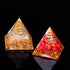 Crystal Gravel Chakra Epoxy Pyramid Ornaments