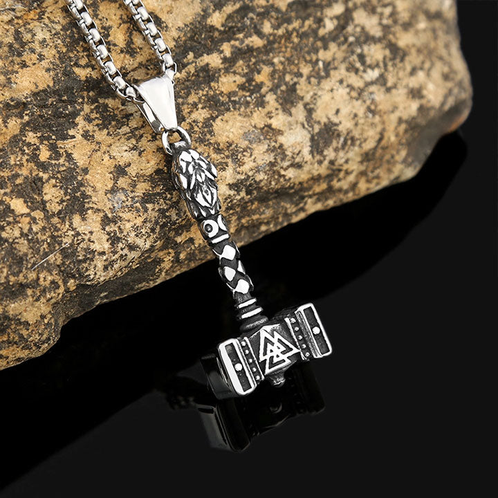 Viking Style Thor's Hammer Rune Necklace