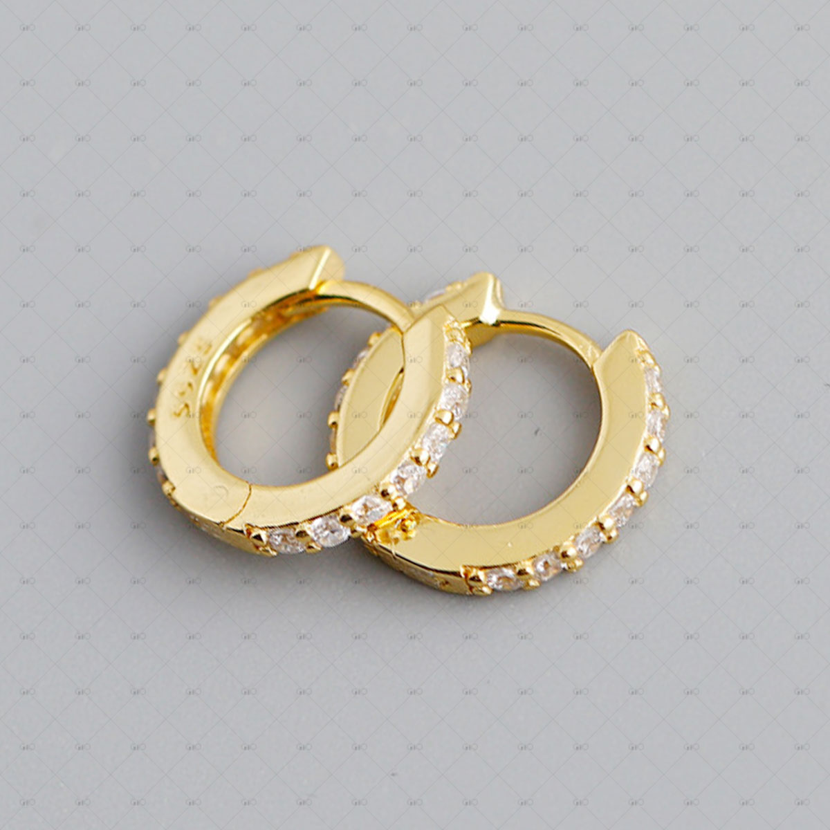 S925 Silver Round Multi-color Zircon Earrings