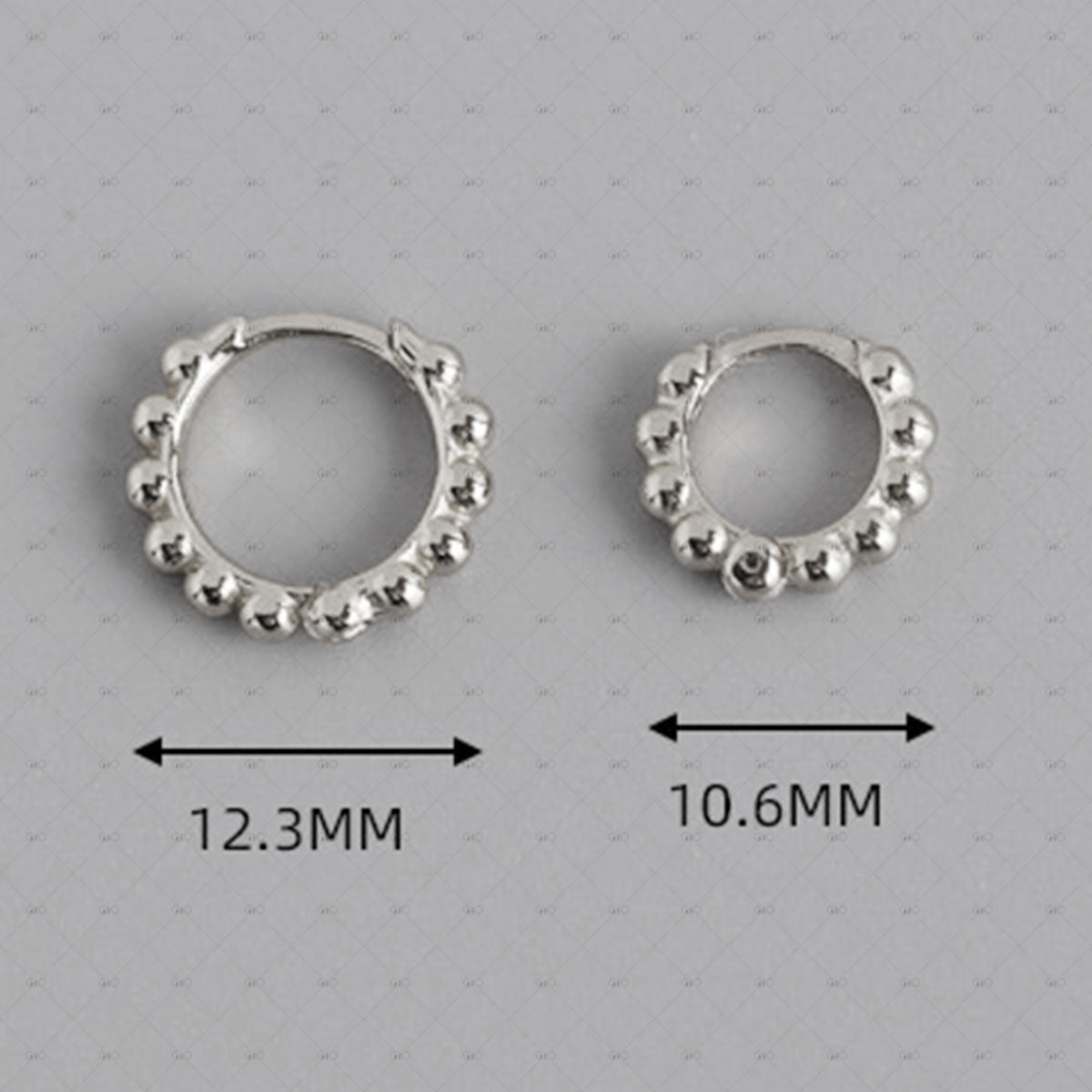 S925 Silver Round Bead Style Earrings