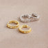 S925 Silver Hollow Roman Numeral Round Earrings