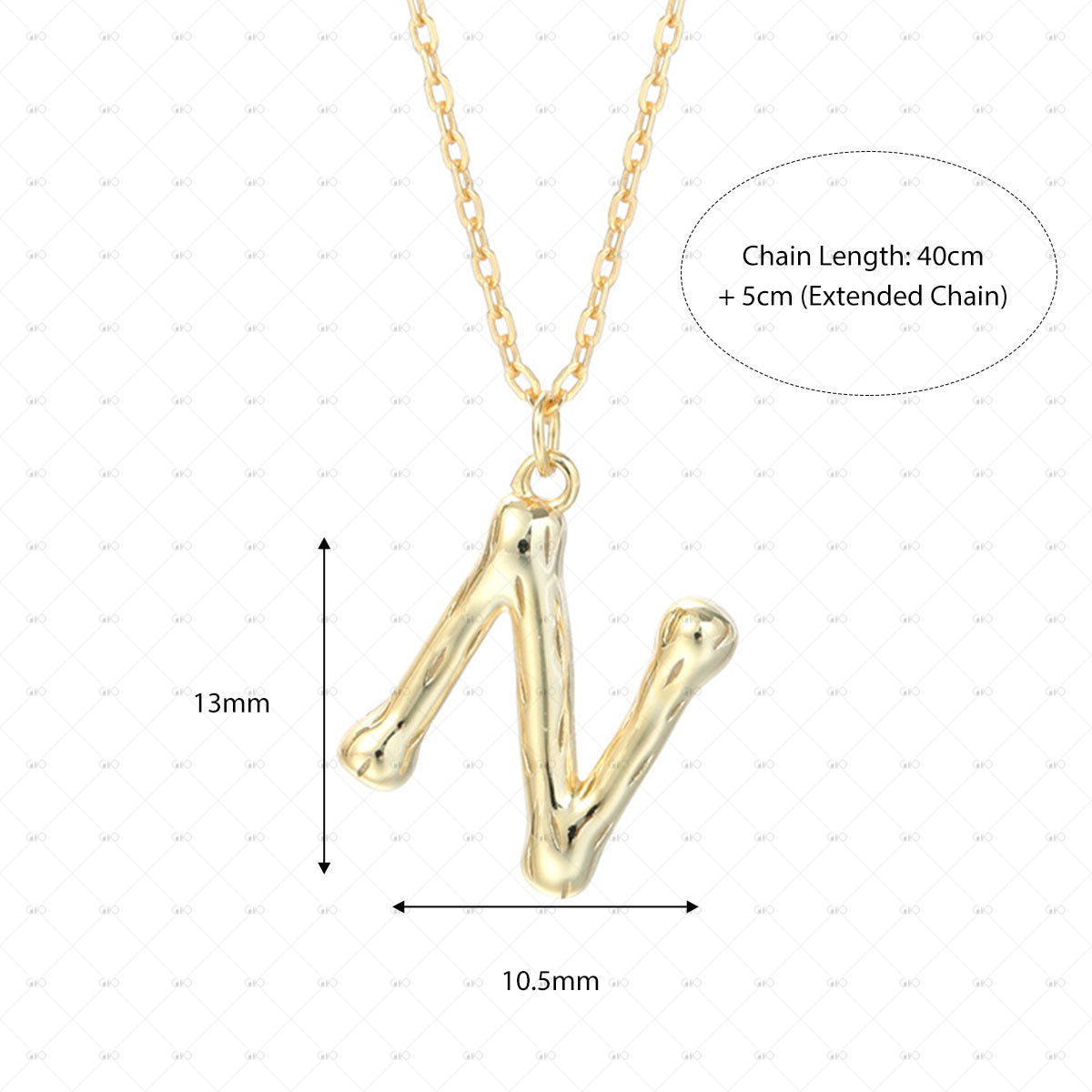 S925 Silver 26 Letter Shaped Pendant Necklace