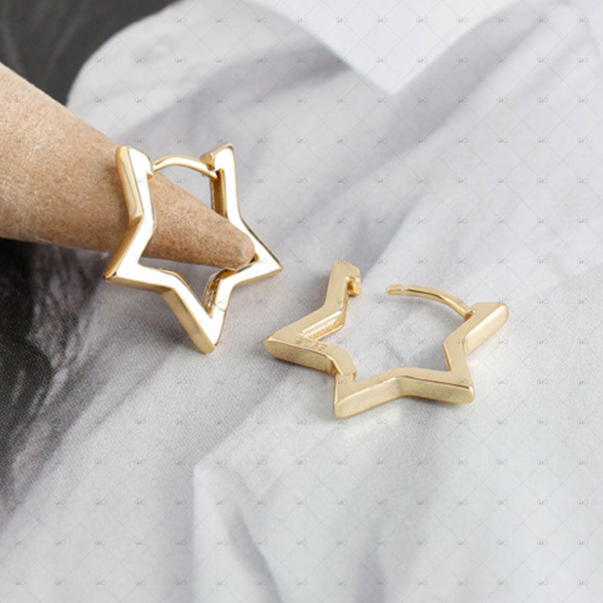 S925 Silver Five-pointed Star Shape Earrings