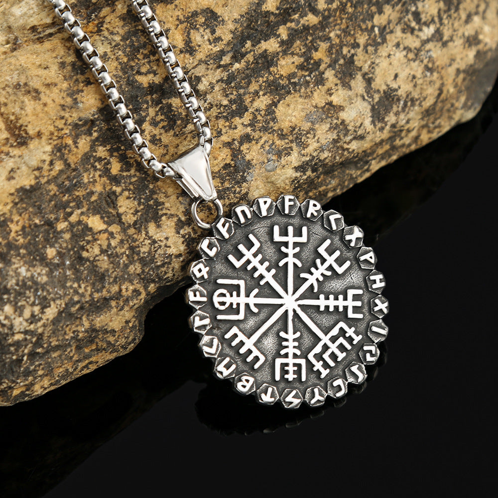 Viking Style Compass Necklace