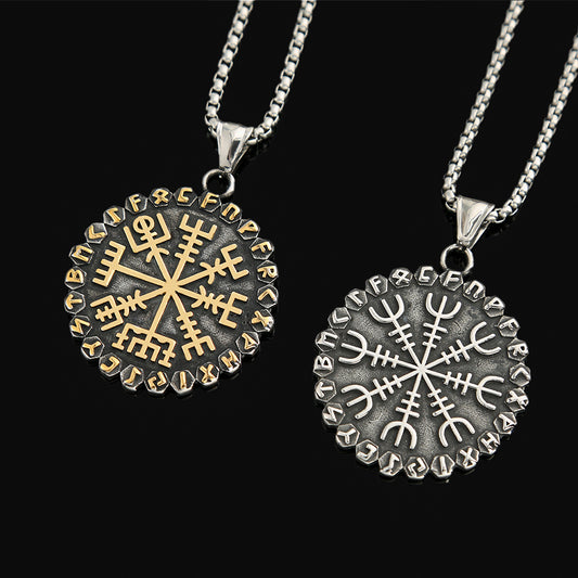 Viking Style Compass Necklace