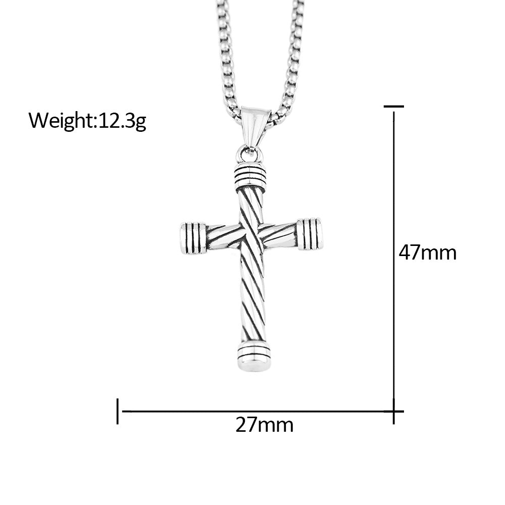 Men's Viking Hip Hop Cross Necklace