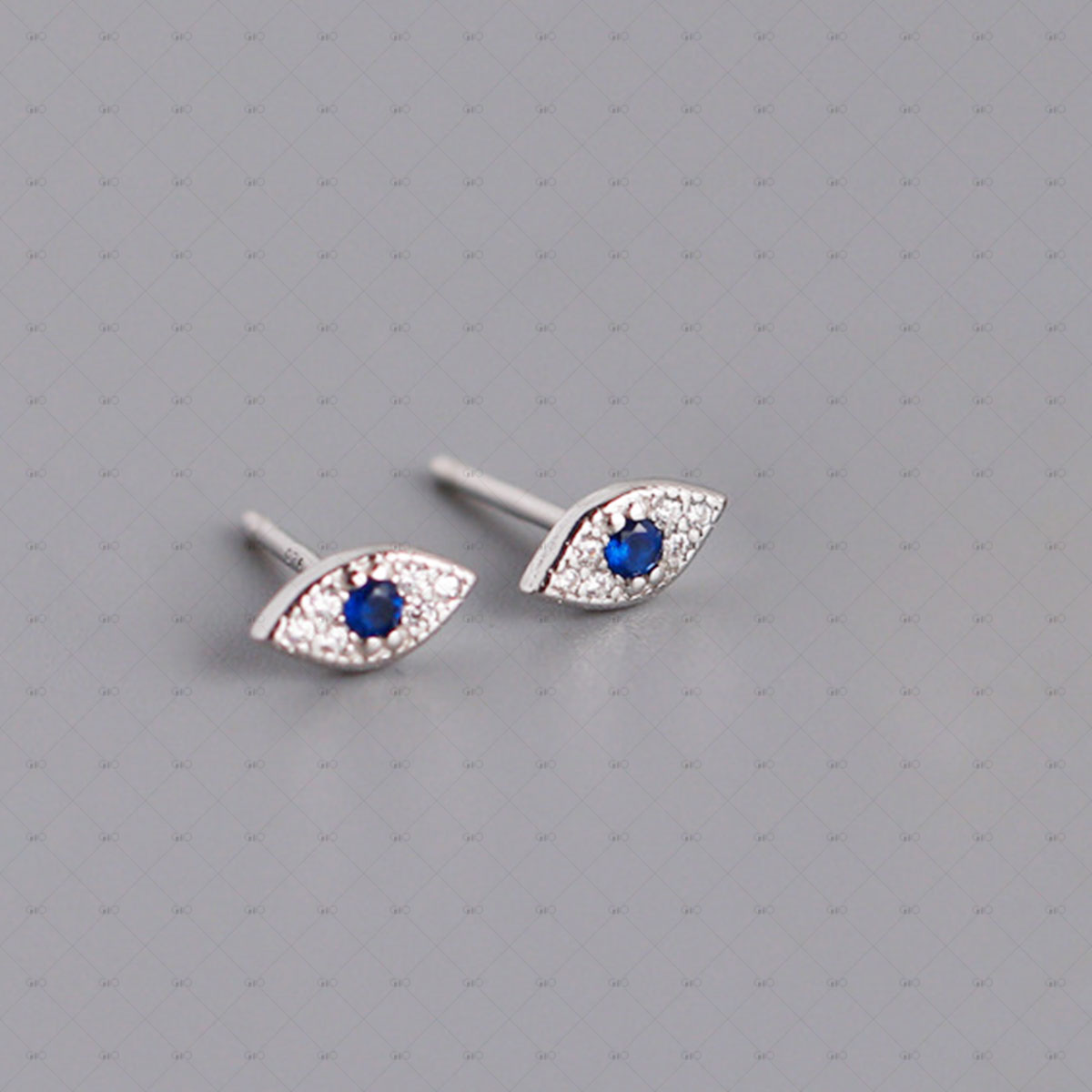 S925 Silver Devil's Eye Zircon Earrings