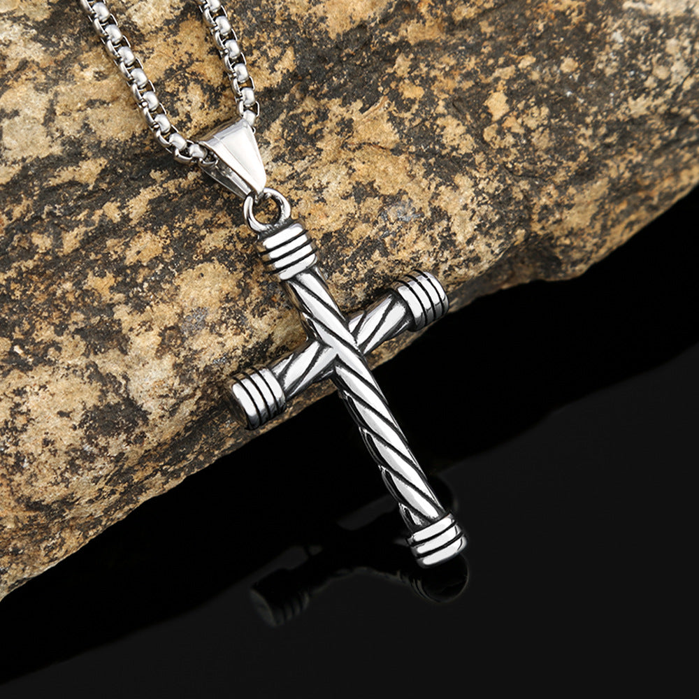 Men's Viking Hip Hop Cross Necklace