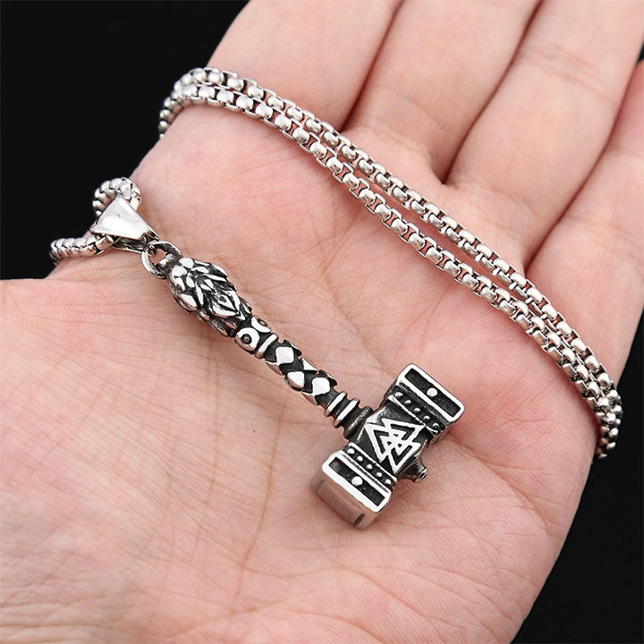 Viking Style Thor's Hammer Rune Necklace