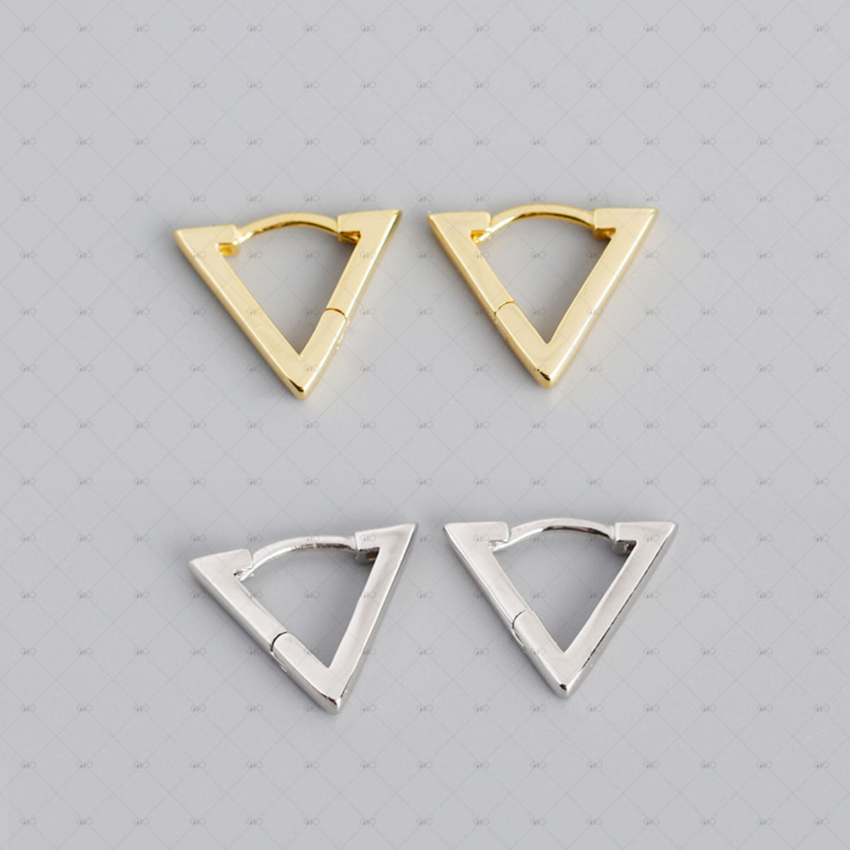 S925 Silver Simple Triangular Earrings