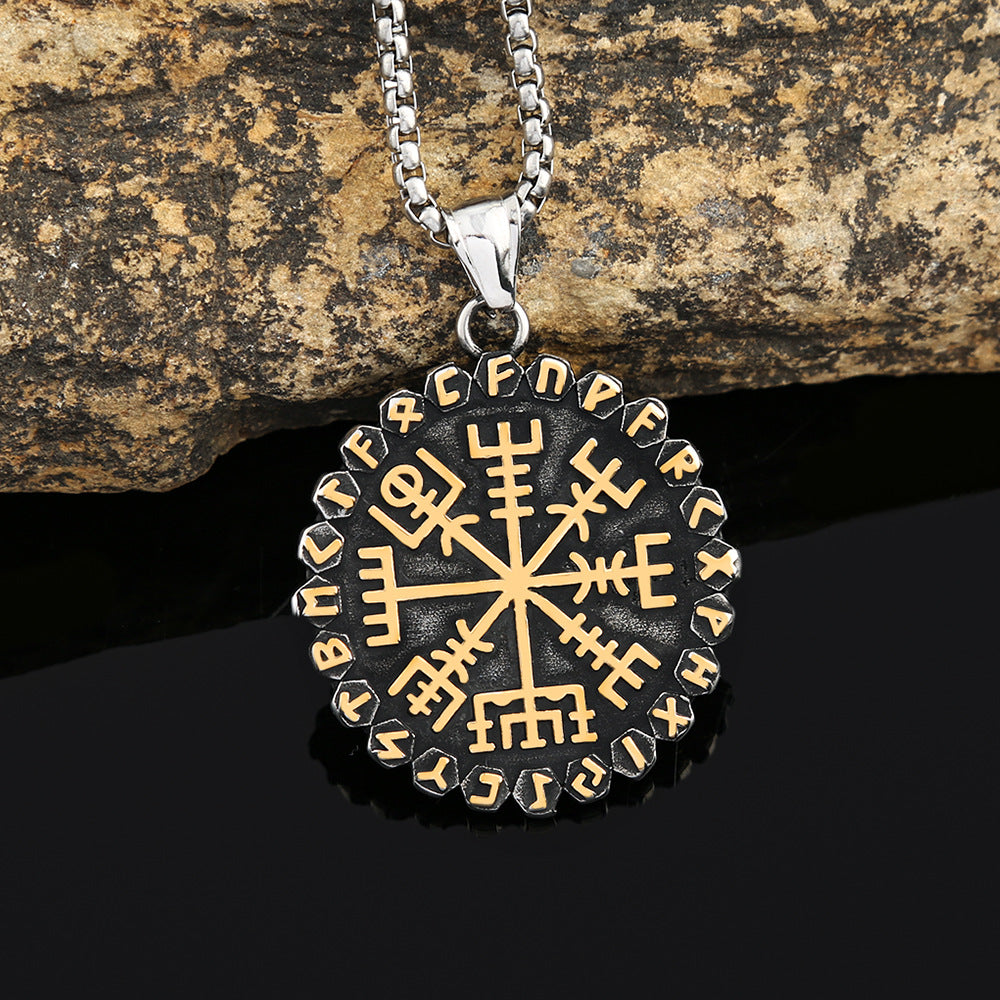 Viking Style Compass Necklace