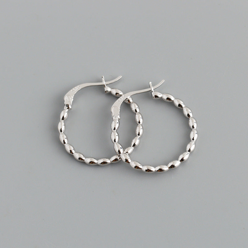 S925 Silver Twist Gold Earrings